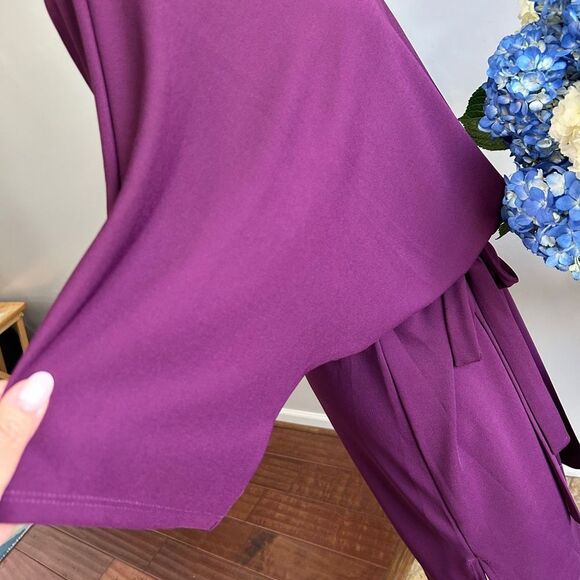 Natori Purple Sheath Dress with Dolman Sleeves - Picture 5 of 9